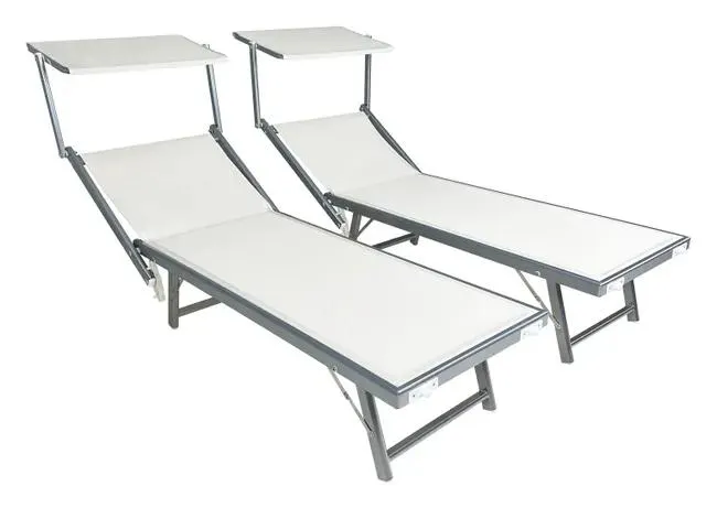 Lettino mare spiaggia prendisole mod. Singapore (2 pz)