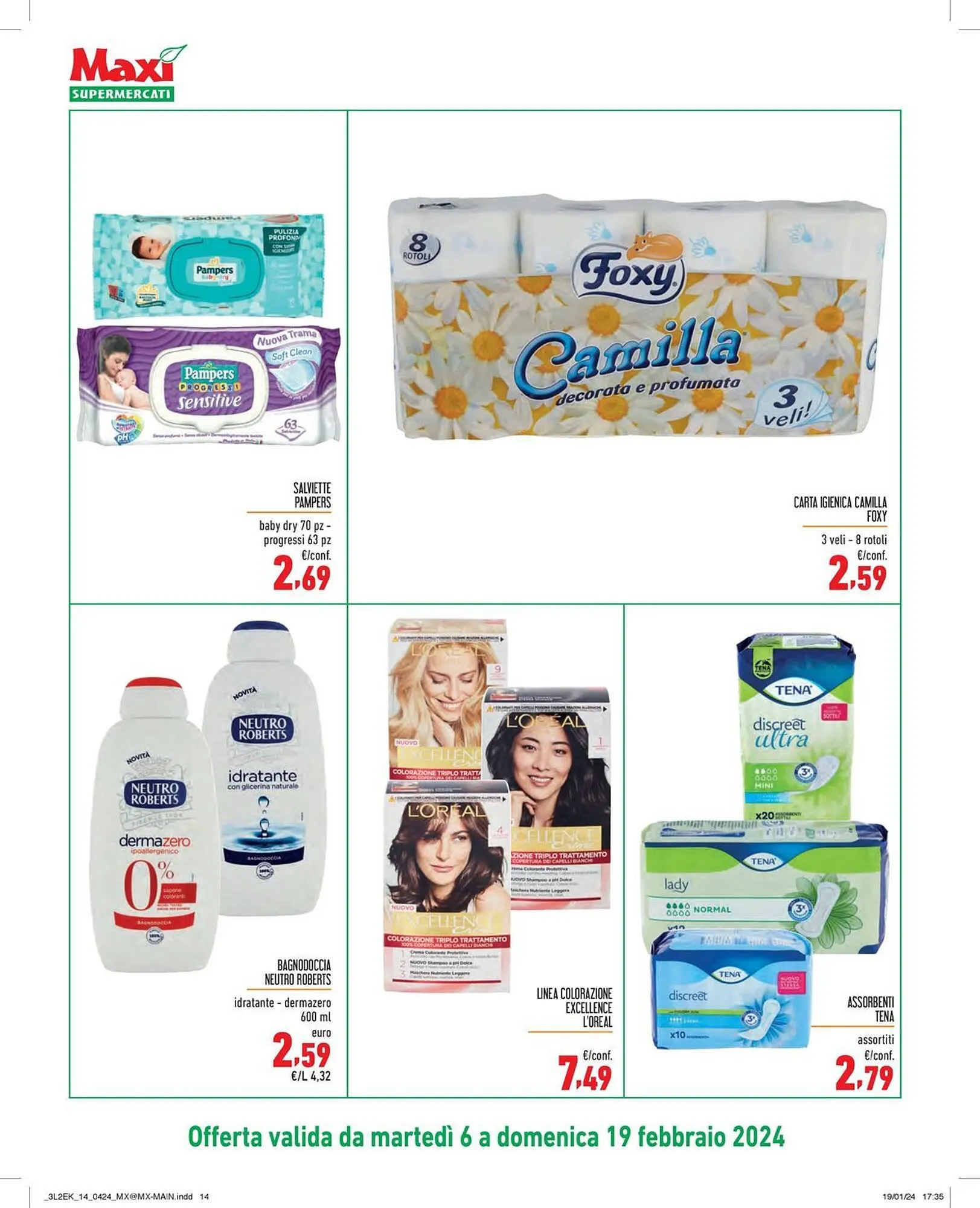 Volantino Maxi Supermercati da 6 febbraio a 19 febbraio di 2024 - Pagina del volantino 14