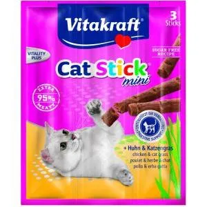 Vitakraft - Mini Cat Stick Pollo & Erba Gatta
