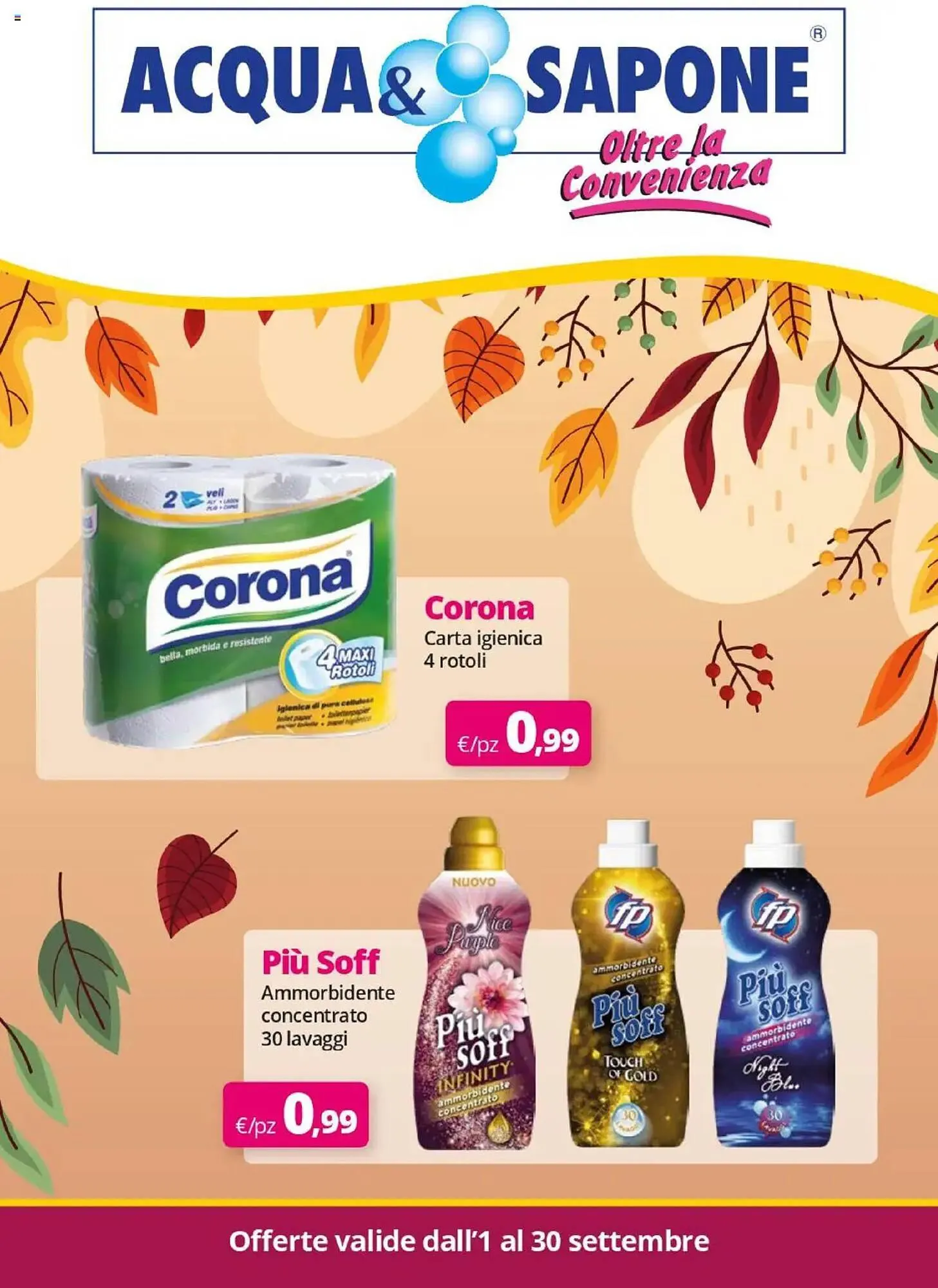Volantino Acqua & Sapone da 1 settembre a 30 settembre di 2025 - Pagina del volantino 1