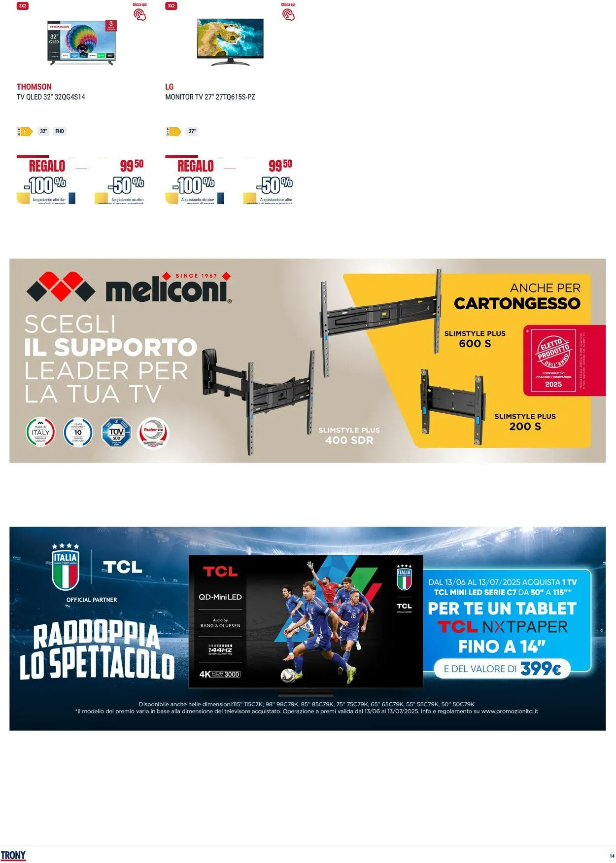 Trony - Napoli Volantino attuale da 3 luglio a 30 luglio di 2025 - Pagina del volantino 14