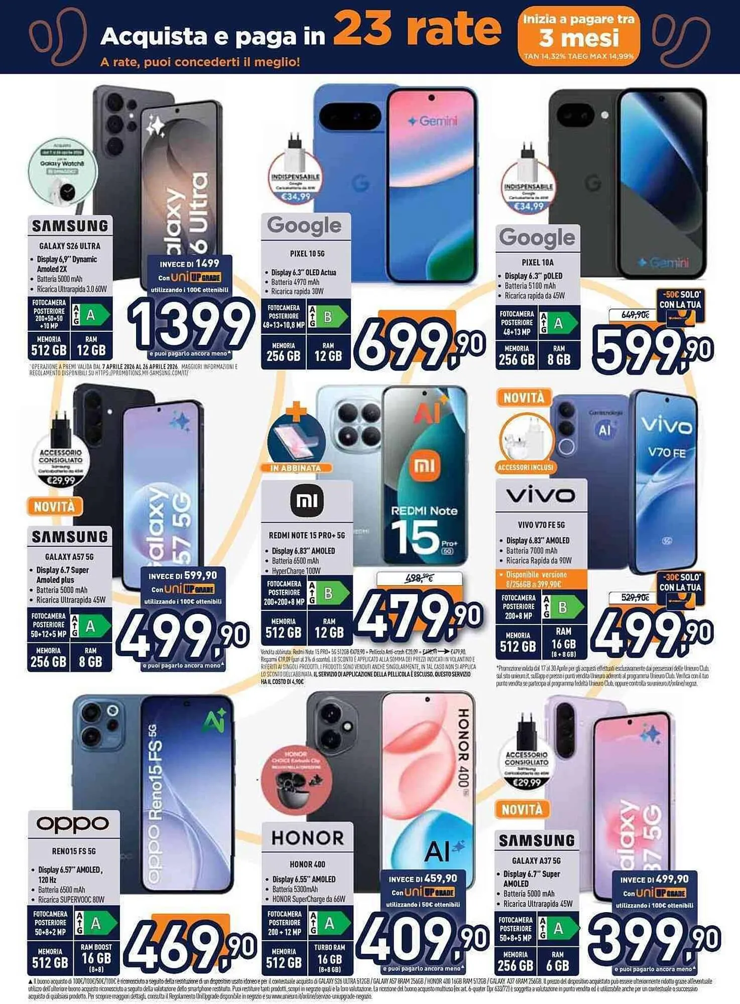 Volantino Unieuro da 17 aprile a 30 aprile di 2026 - Pagina del volantino 7