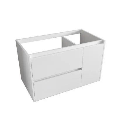 Mobile bagno base lavabo sospeso sx 90x50 cm bianco lucido