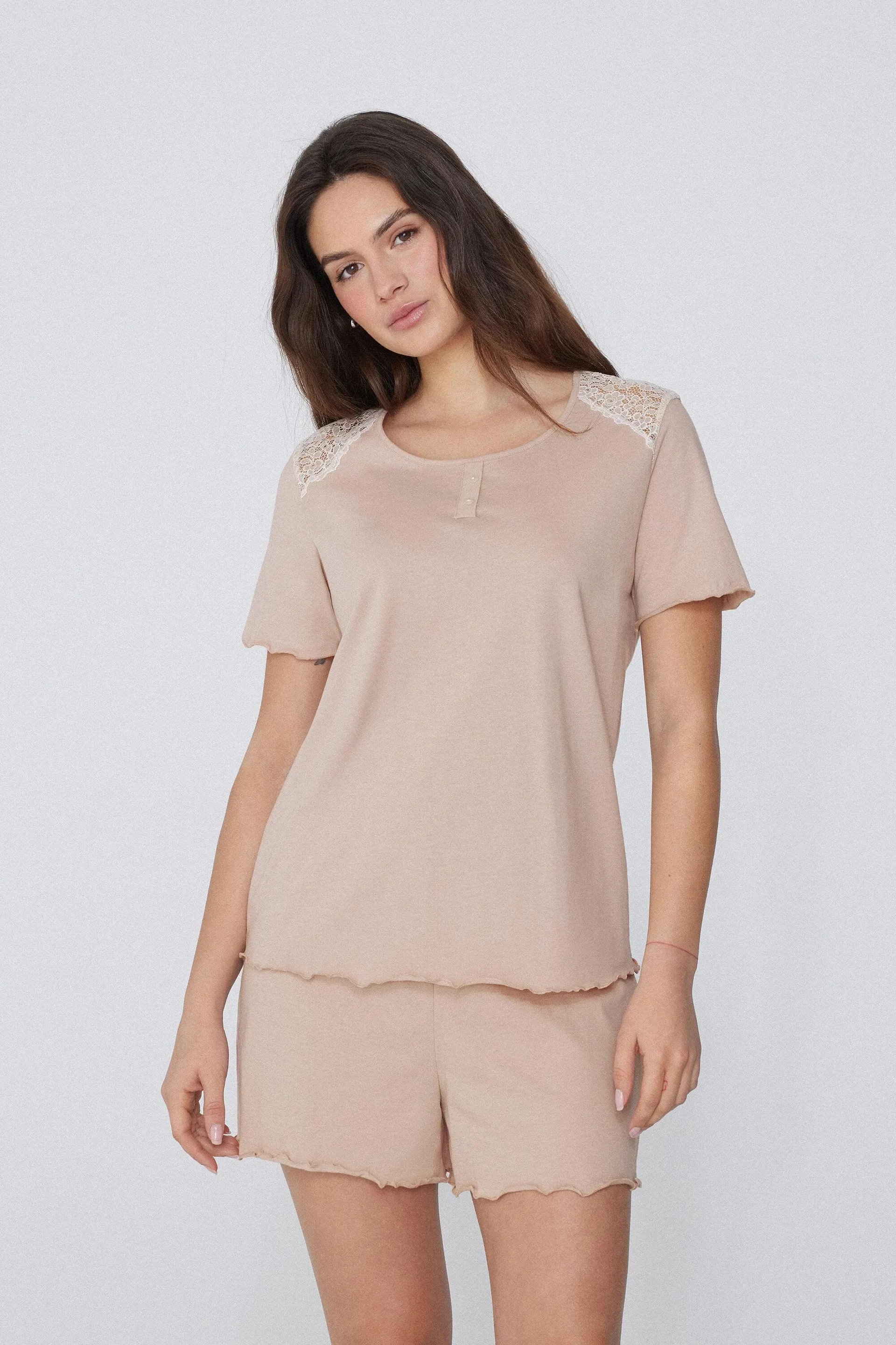 Pigiama Corto Mezza Manica Cotone Delicate Touch