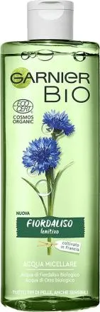 Acqua micellare con acqua di fiordaliso bio e acqua di orzo bio per tutti i tipi di pelle, 400 ml