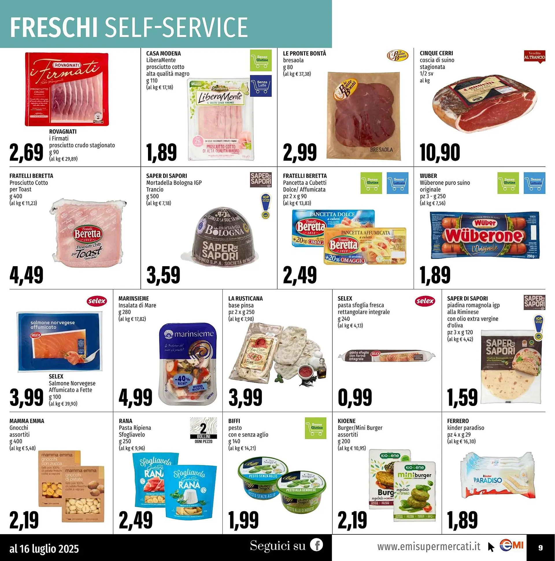 Volantino Emi Supermercati da 3 luglio a 16 luglio di 2025 - Pagina del volantino 9