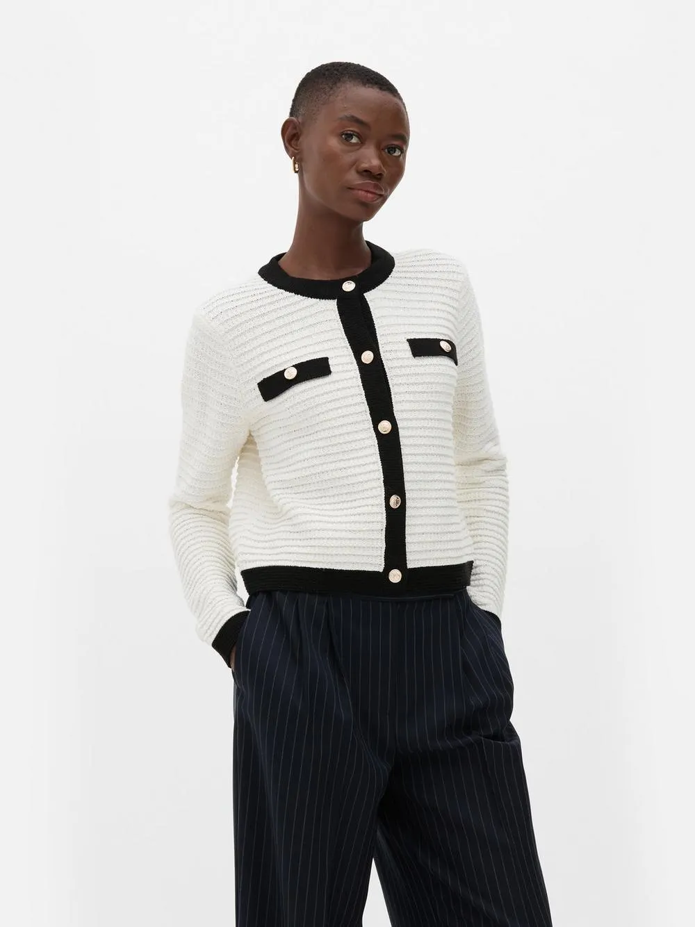 Gerippter, luxuriöser Cardigan