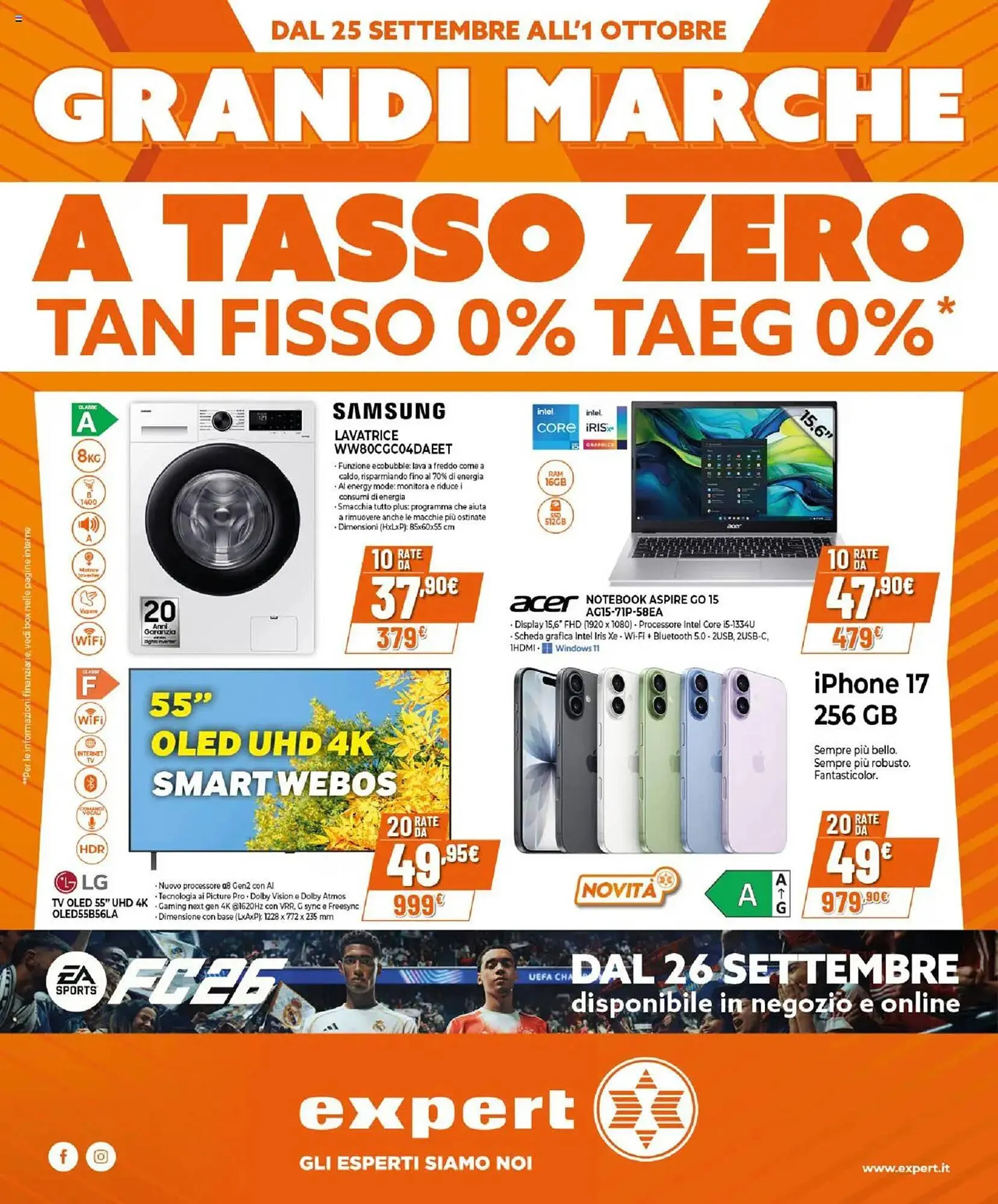 Volantino Expert da 25 settembre a 1 ottobre di 2025 - Pagina del volantino 1