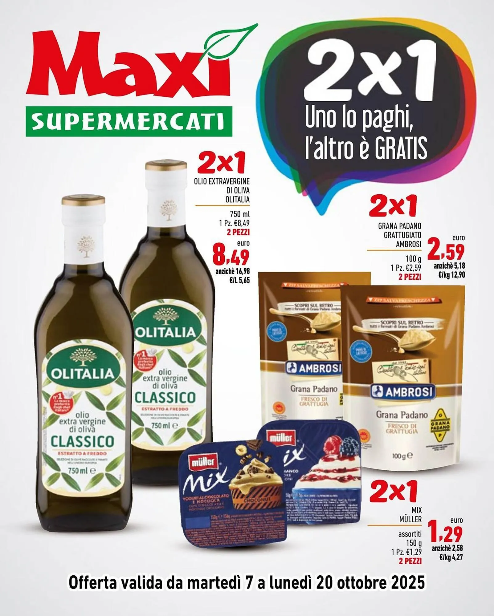 Volantino Maxi Supermercati da 7 ottobre a 20 ottobre di 2025 - Pagina del volantino 1