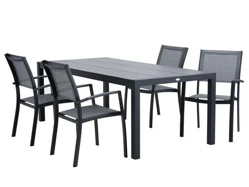 Tavolo HAGEN L214 cm + 4 Sedie STRANDBY grigio