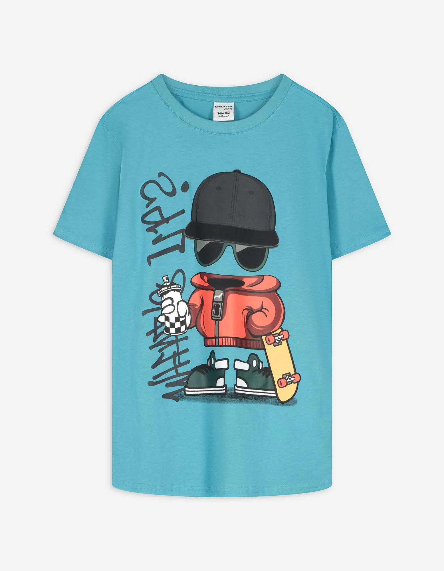 T-shirt - Stampa frontale - turchese