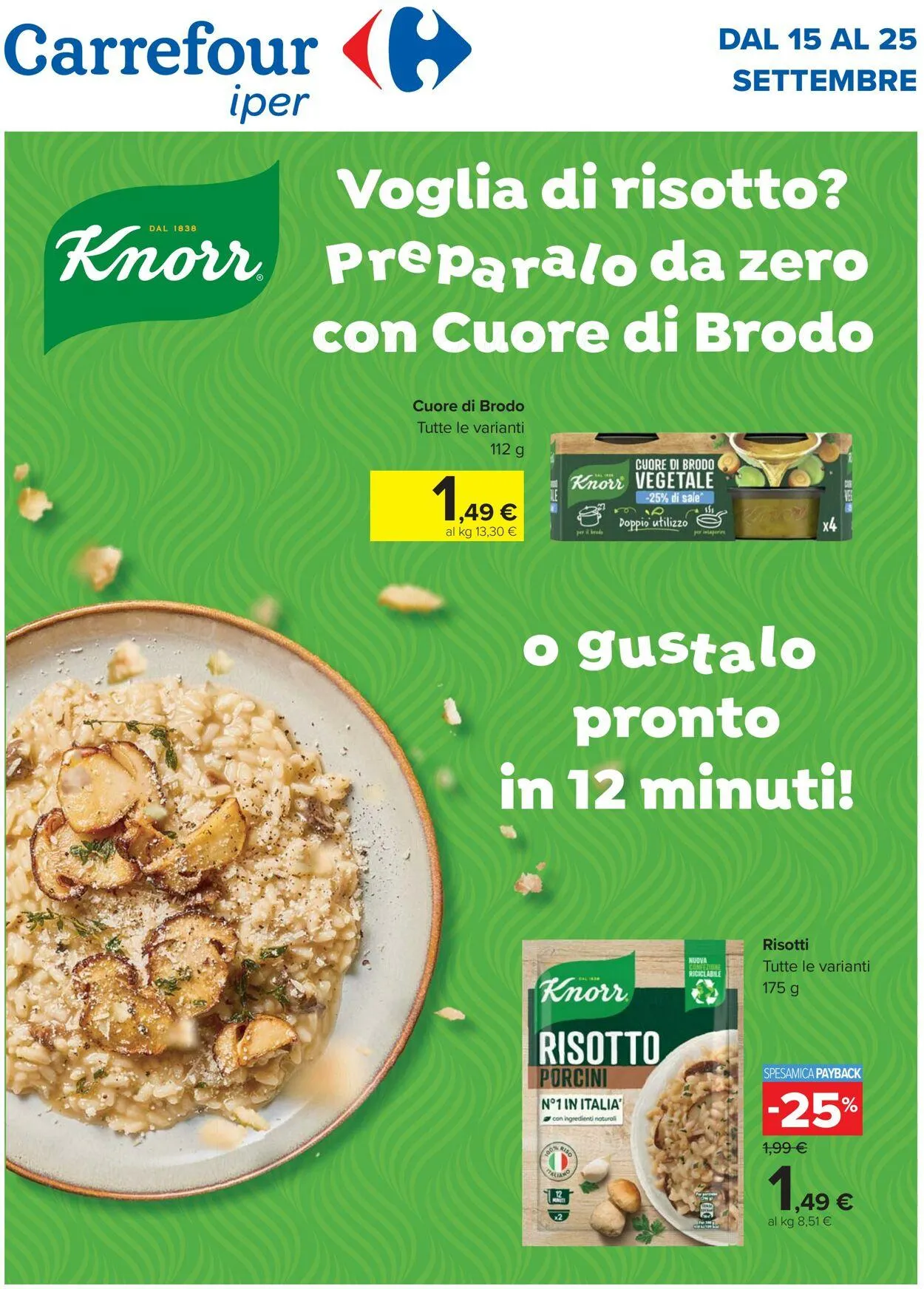 Carrefour Volantino attuale da 15 settembre a 25 settembre di 2025 - Pagina del volantino 1