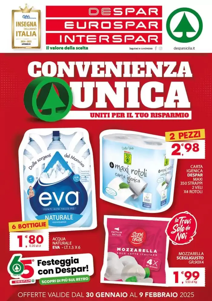 Convenienza unica da 30 gennaio a 9 febbraio di 2025 - Pagina del volantino 1