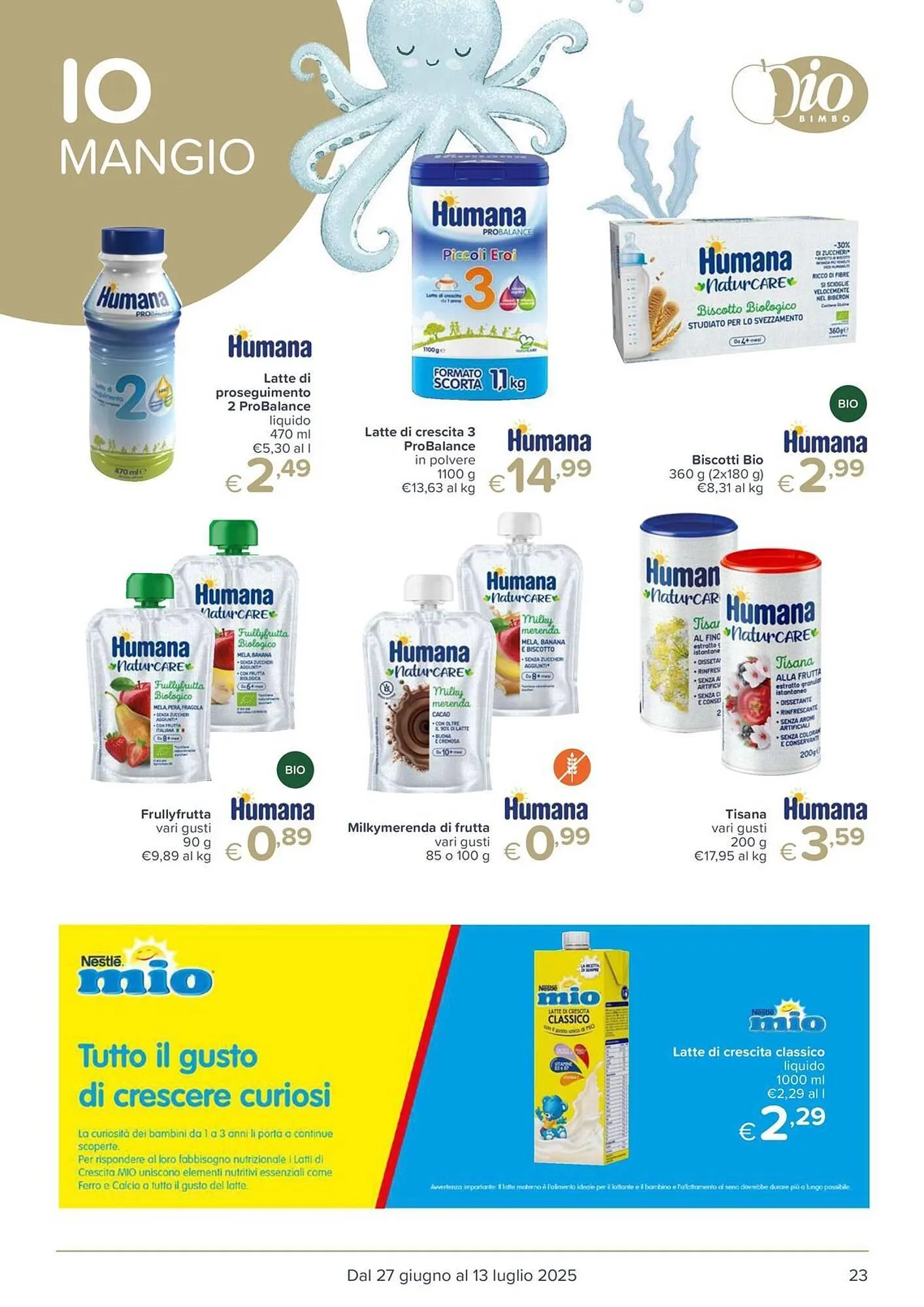 Volantino Io Bimbo da 27 giugno a 13 luglio di 2025 - Pagina del volantino 23