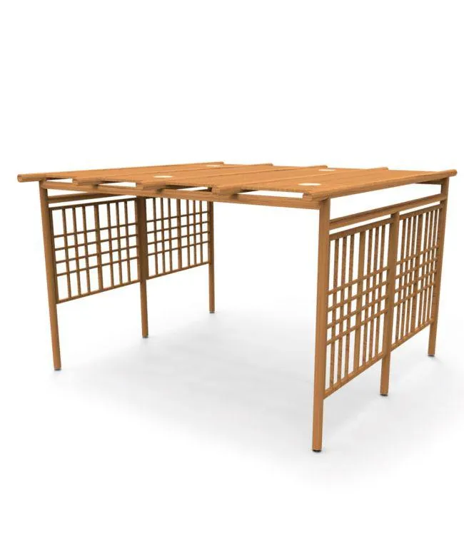 Copertura Nagi in listelli di legno con LED