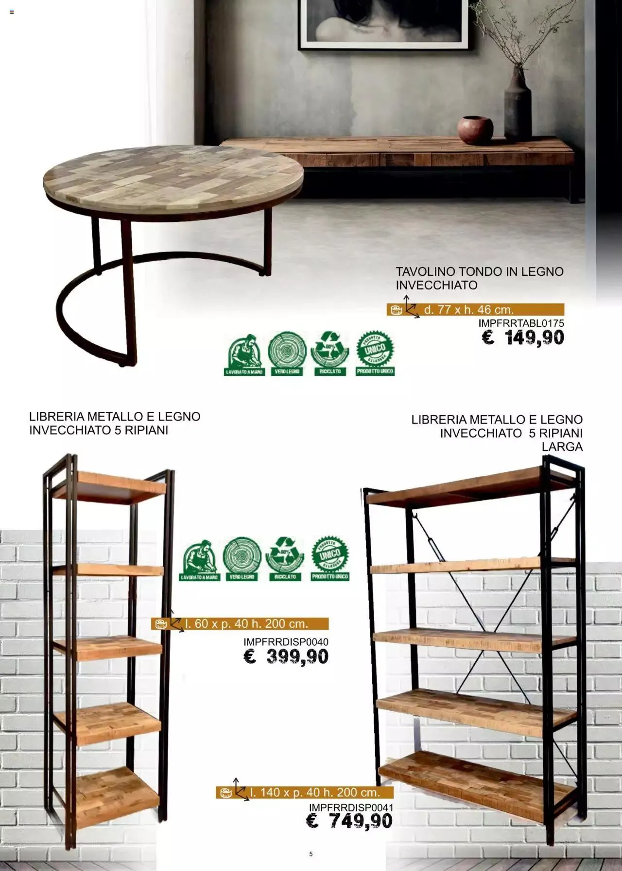 La Prealpina - Catalogo Mobili Etnici e industrial da 10 gennaio a 31 dicembre di 2024 - Pagina del volantino 5