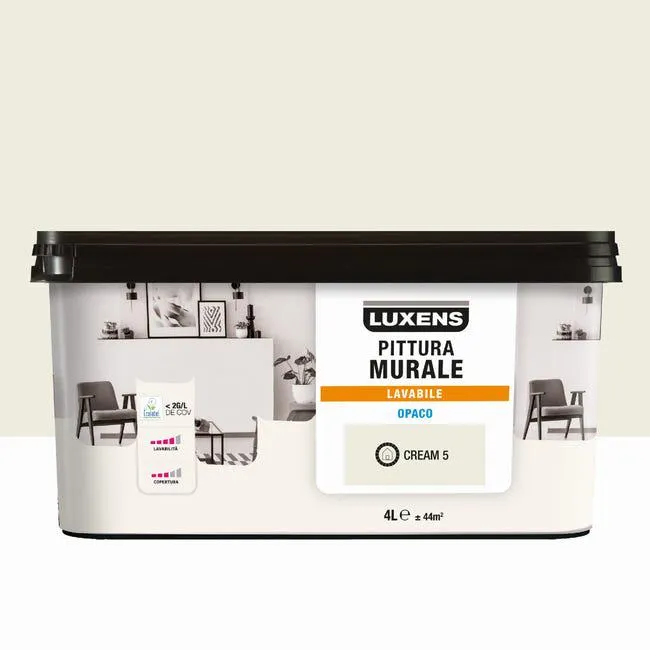 Pittura per interni lavabile, LUXENS Opaca beige cream 5 opaco, 4 L Vedi i dettagli del prodotto