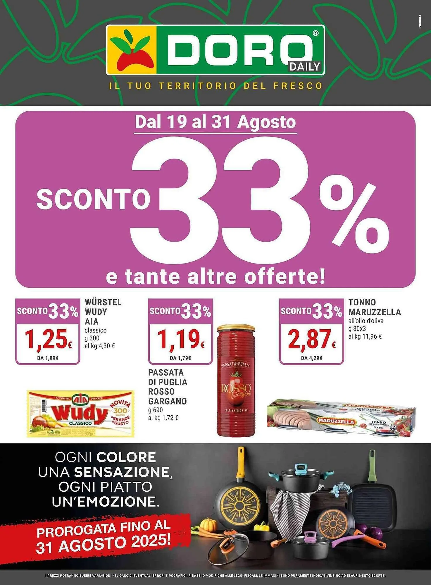 Volantino Doro Supermercati da 19 agosto a 31 agosto di 2025 - Pagina del volantino 1