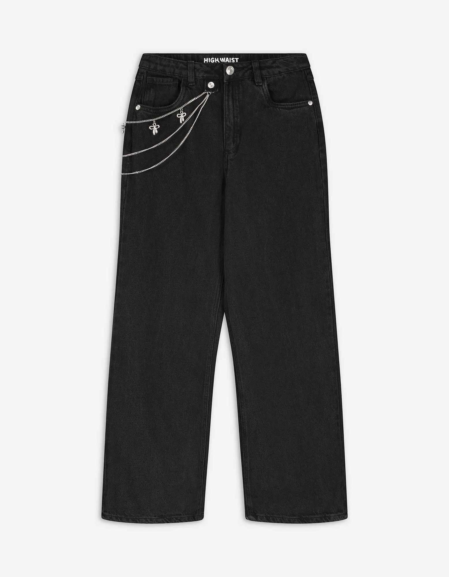 Jeans - Dettaglio della catena - nero