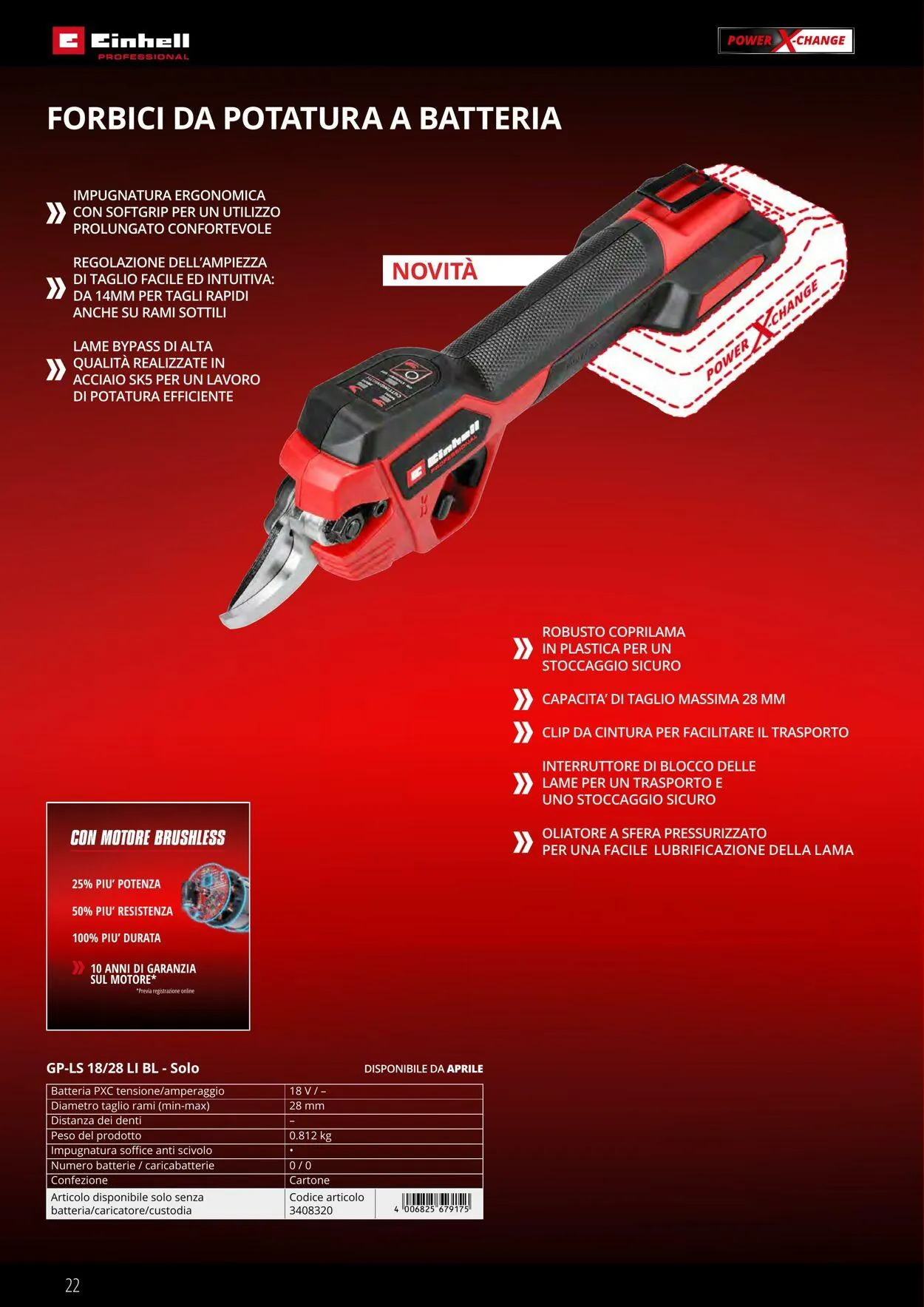 Einhell da 17 giugno a 17 settembre di 2025 - Pagina del volantino 22