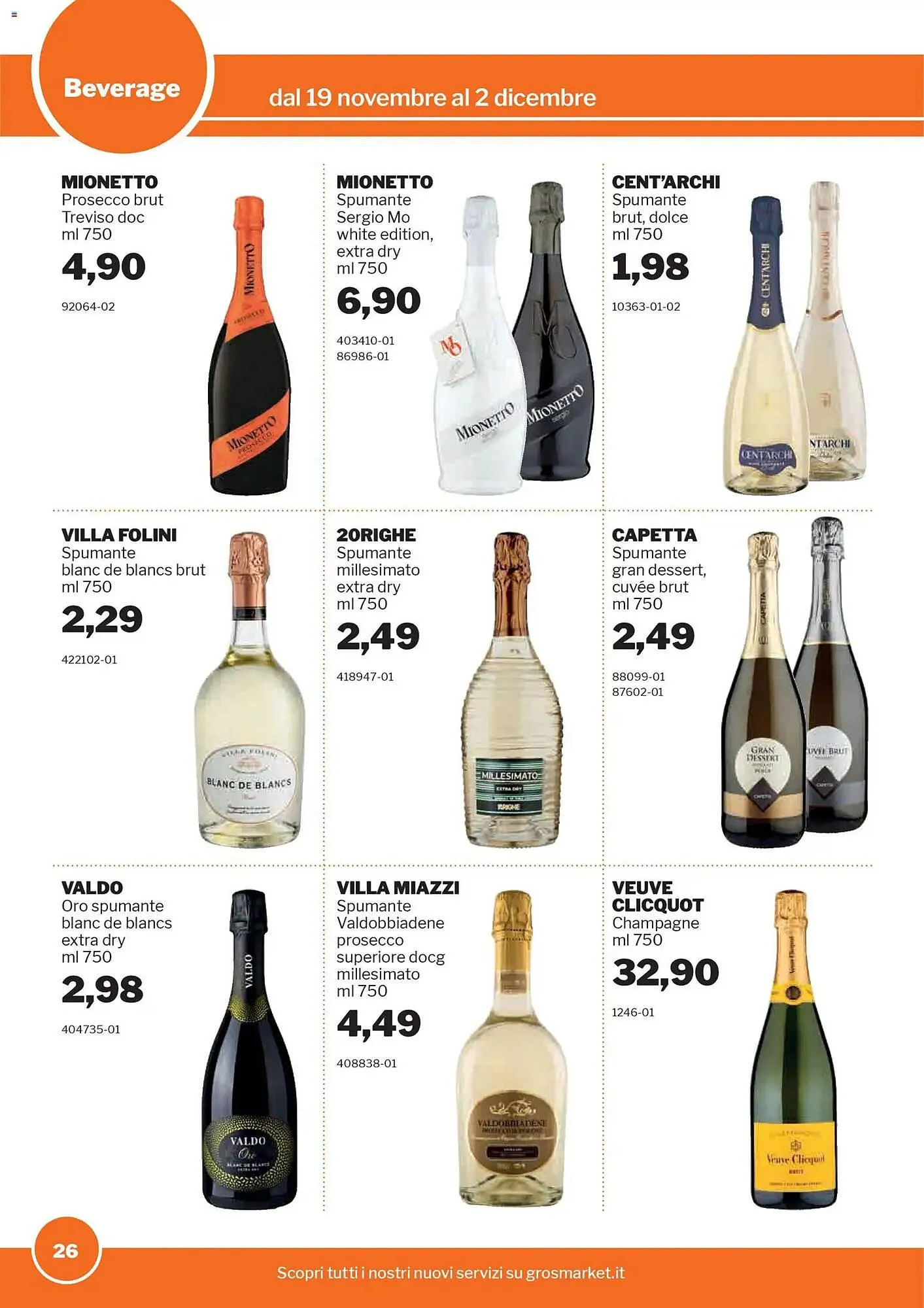 Volantino GrosMarket da 19 novembre a 2 dicembre di 2025 - Pagina del volantino 26