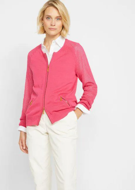 Cardigan con taschine con zip