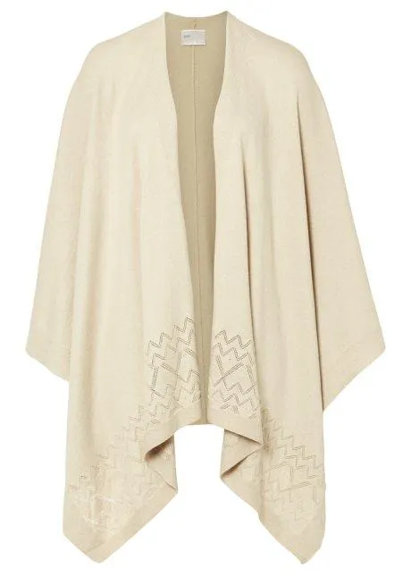 Poncho in misto seta