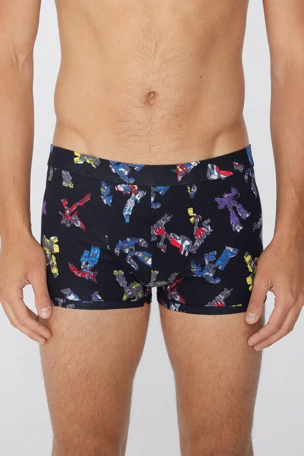 Boxer in Cotone Stampa Transformers