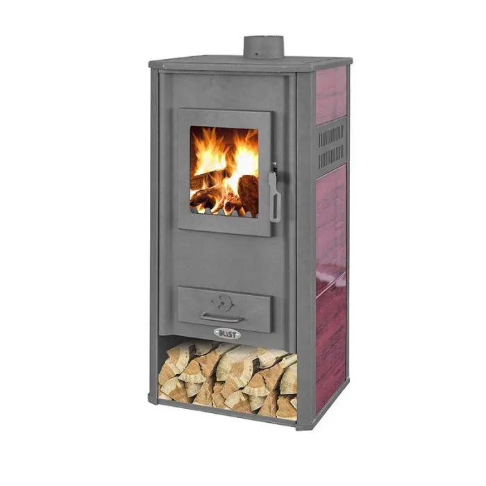 Bion Termostufa a legna jutland, 21 kw, 48,5x45,5xh.107 cm, rosso