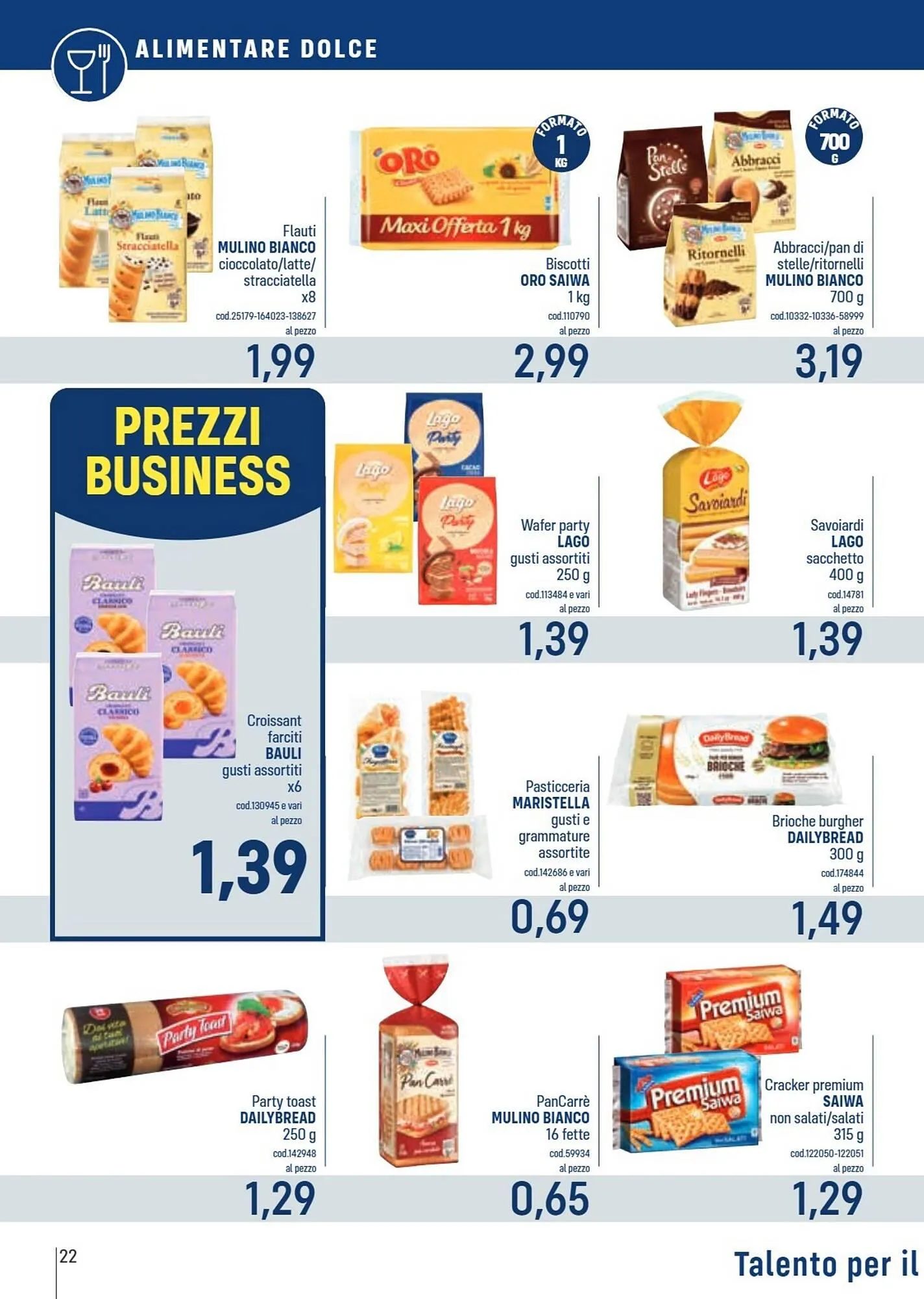 Volantino Talento Professional Store da 8 dicembre a 21 dicembre di 2025 - Pagina del volantino 22