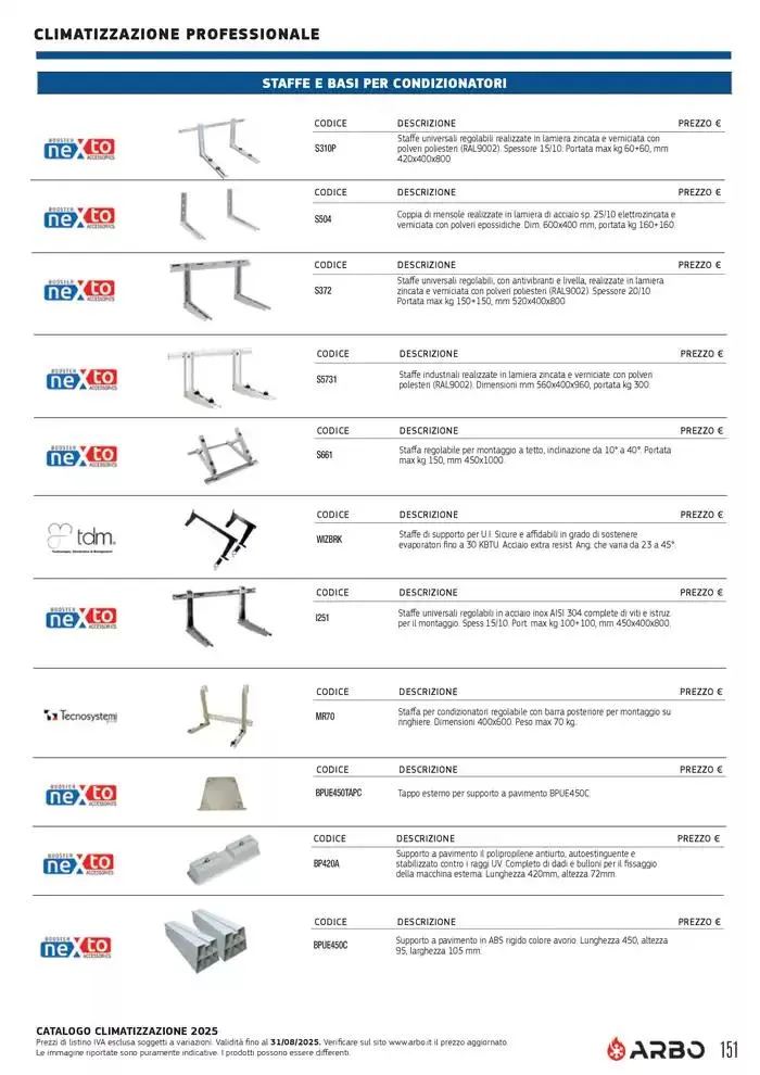 Catalogo Climatizzazione 2025 da 1 gennaio a 31 dicembre di 2025 - Pagina del volantino 141