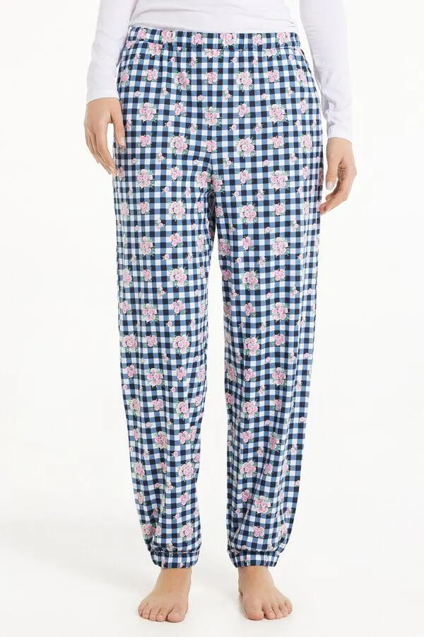 Jogger in Cotone Stampato