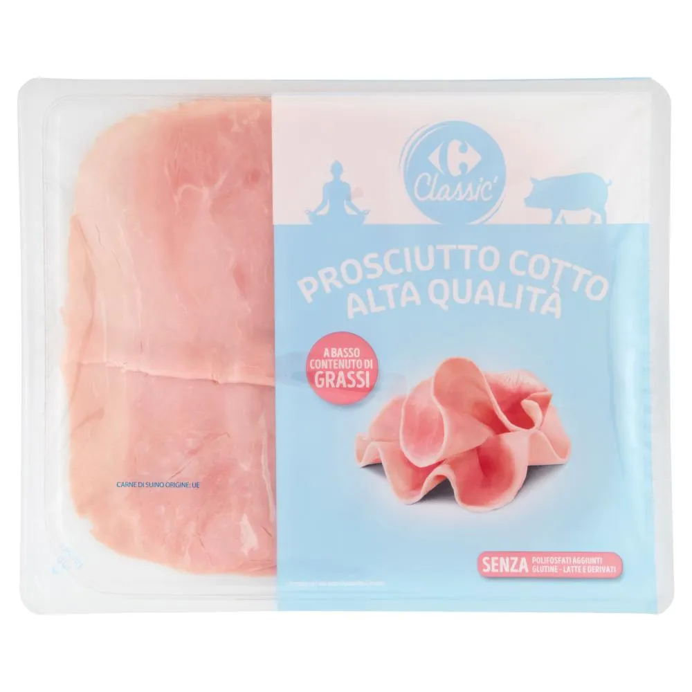 Carrefour Classic Prosciutto Cotto AQ a Basso Contenuto di Grassi 110 g