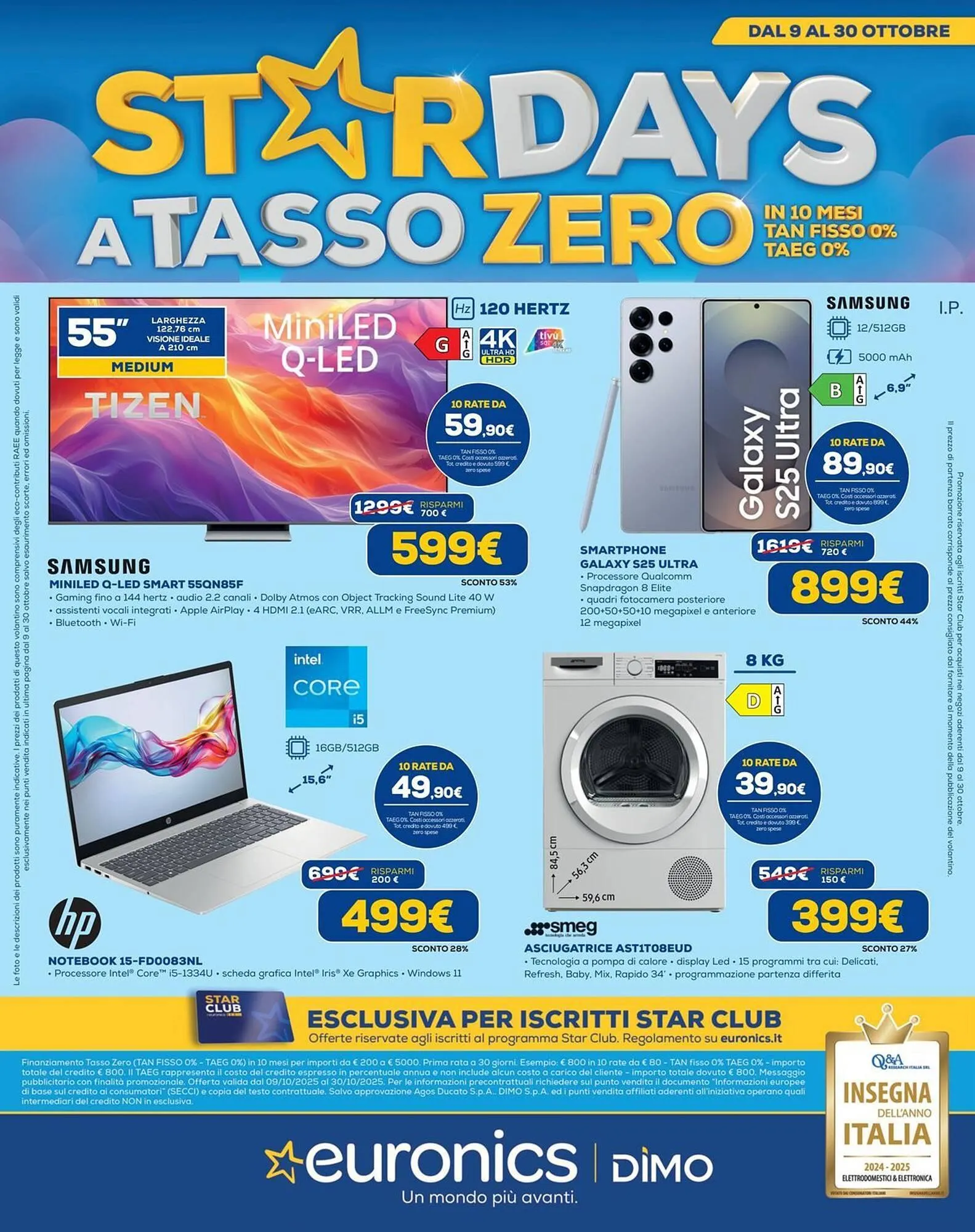 Volantino Euronics da 9 ottobre a 30 ottobre di 2025 - Pagina del volantino 1