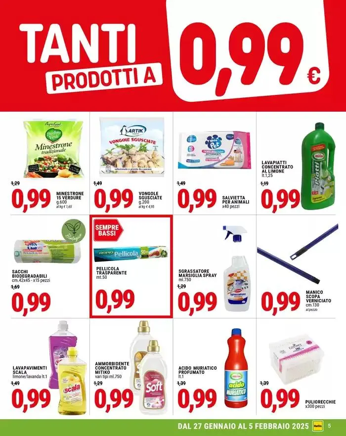 Tanti prodotti a 0,99 euro  da 27 gennaio a 5 febbraio di 2025 - Pagina del volantino 5