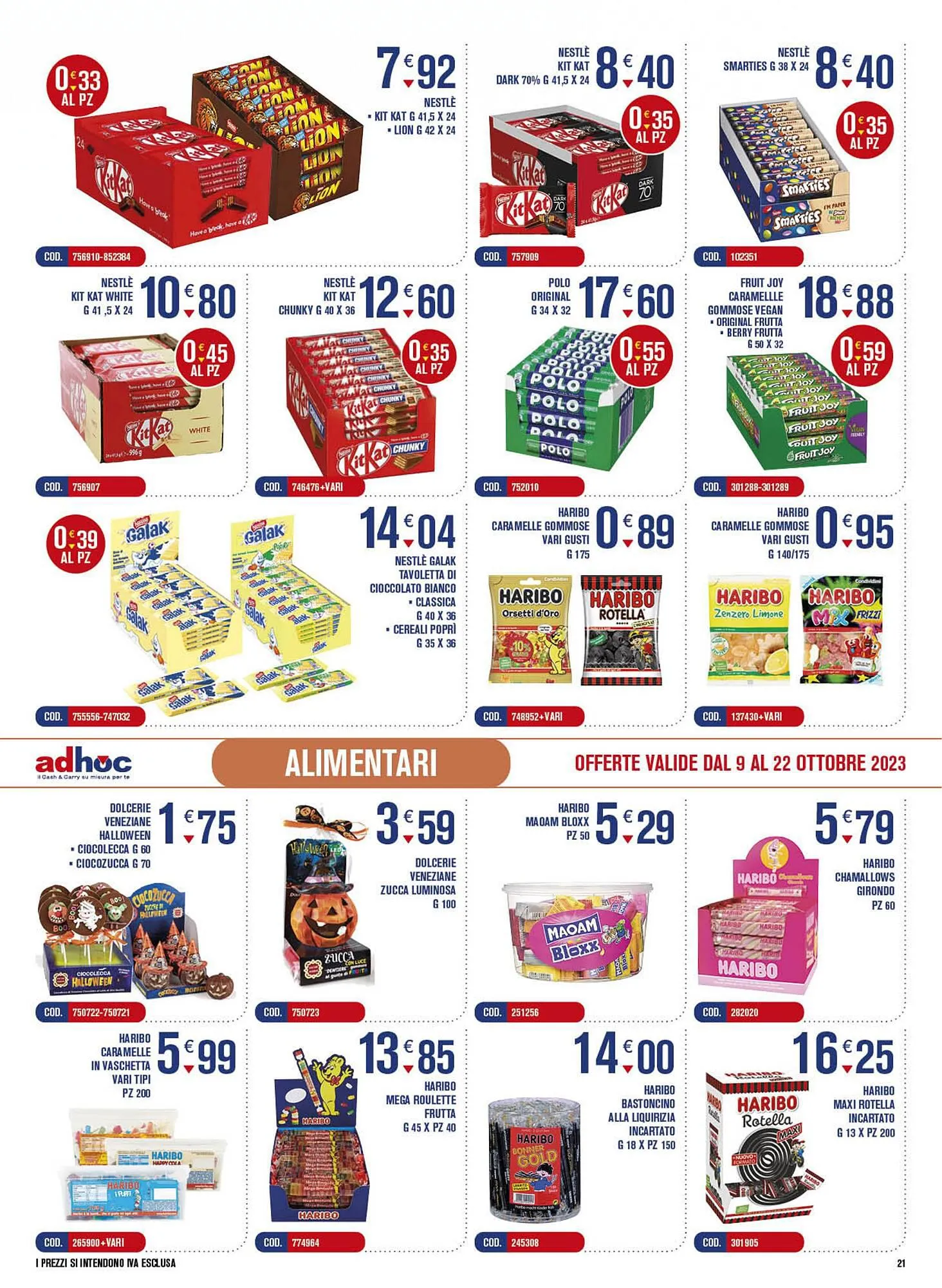 Volantino Adhoc da 9 ottobre a 22 ottobre di 2023 - Pagina del volantino 21