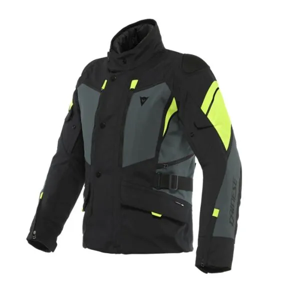 Giacca da moto Carve Master 3 Gore-tex Nero/Ebano/Giallo Fluo
