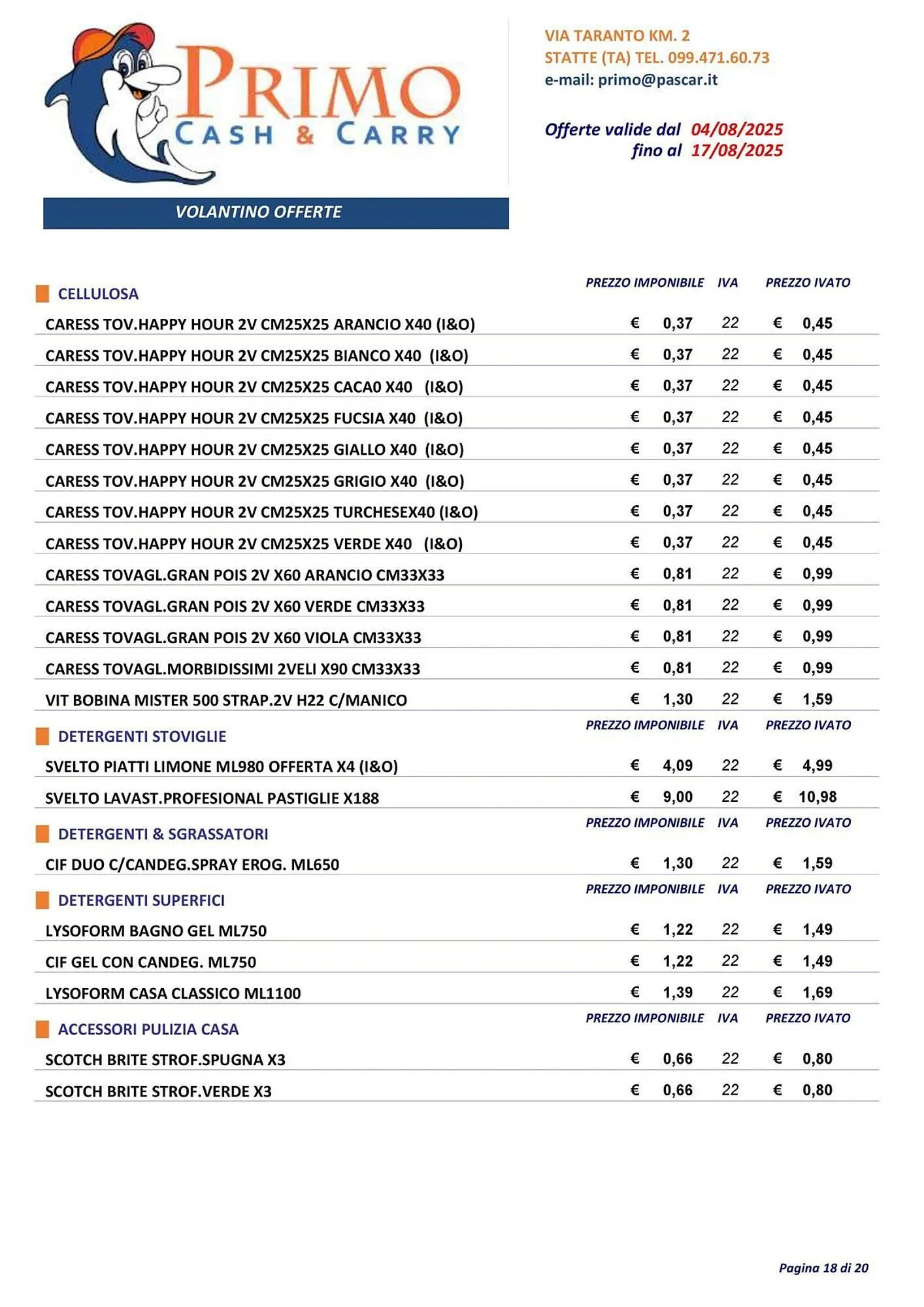 Volantino Gruppo Pascar da 4 agosto a 17 agosto di 2025 - Pagina del volantino 18