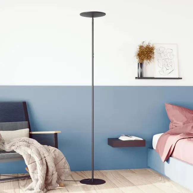 Lampada da terra LED Mirasol nero con 3 temperature di colore 2044 lumen, dimmerabile INSPIRE
