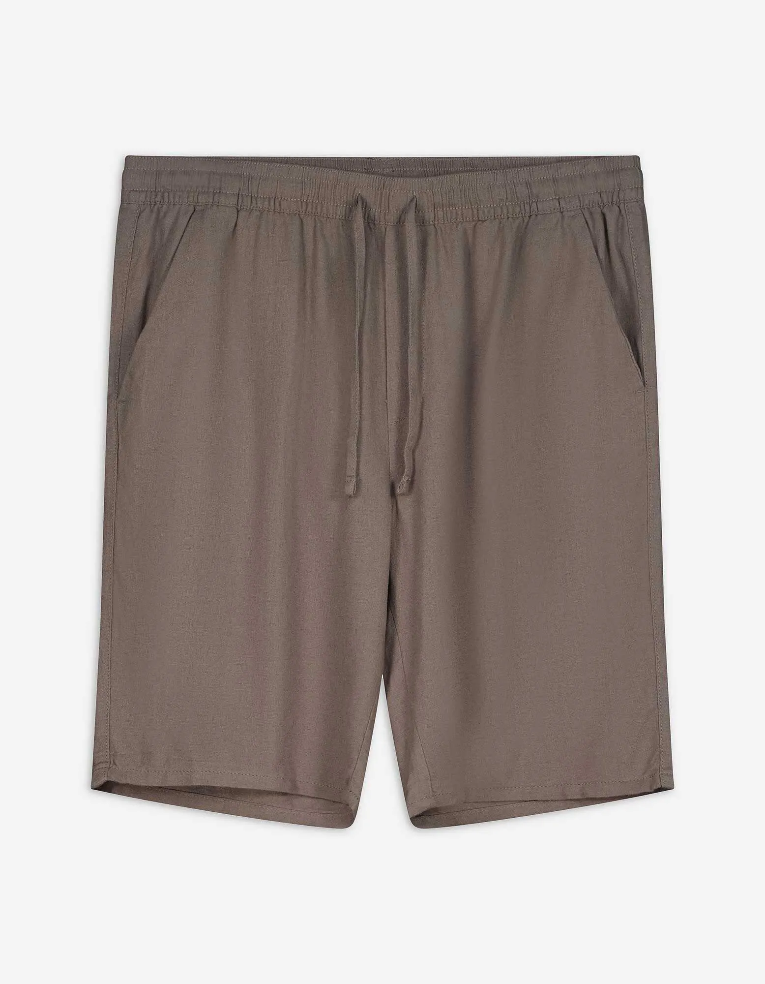 Pantaloncini - Misto lino - verde scuro