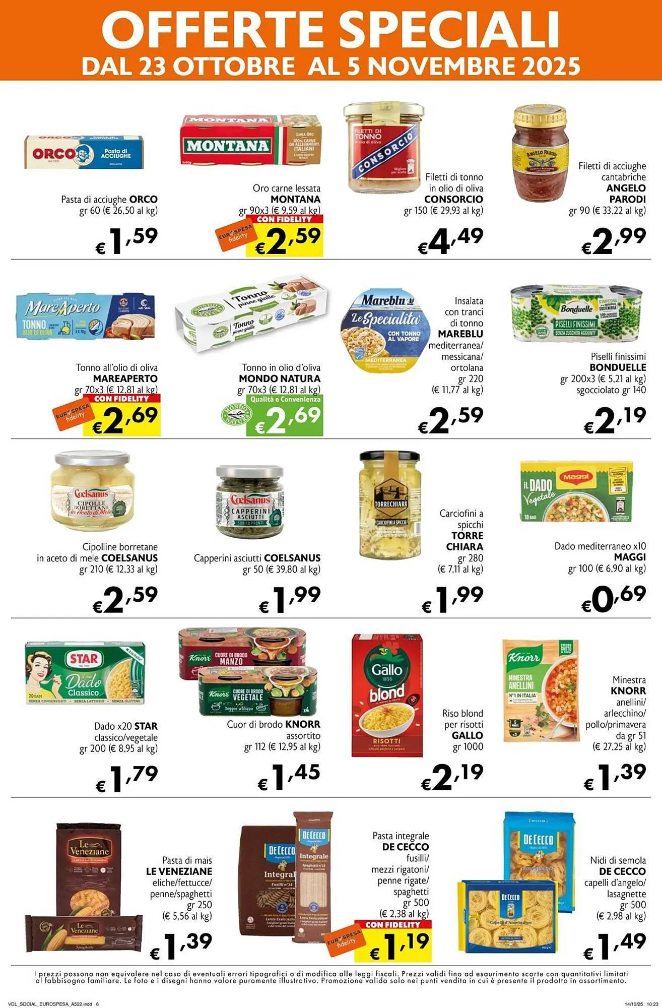 Volantino Eurospesa da 23 ottobre a 5 novembre di 2025 - Pagina del volantino 6