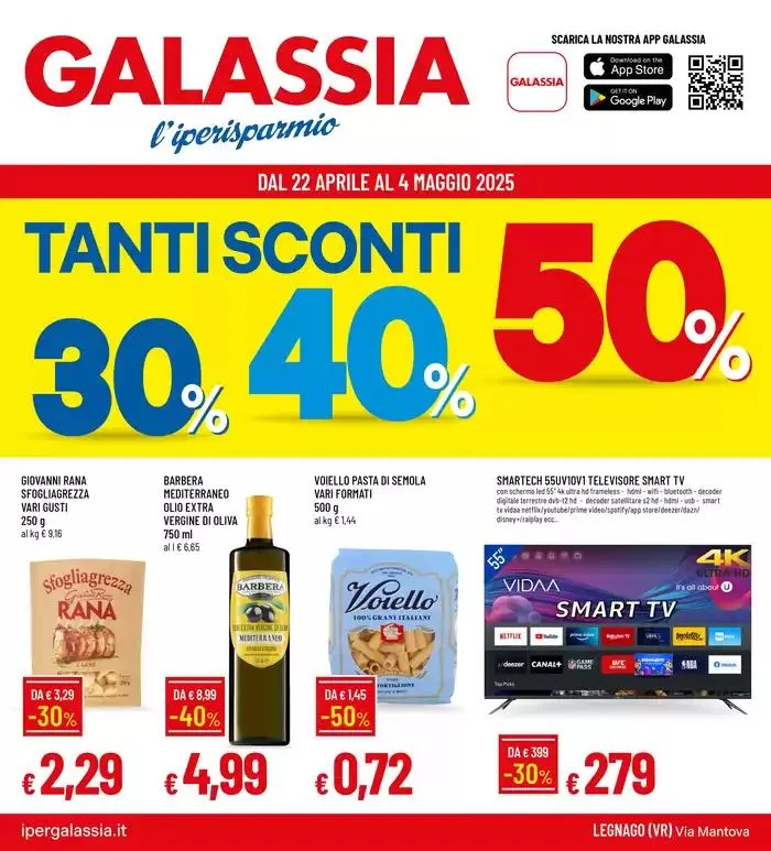 GALASSIA SCONTI 30/40/50% da 22 aprile a 4 maggio di 2025 - Pagina del volantino 1