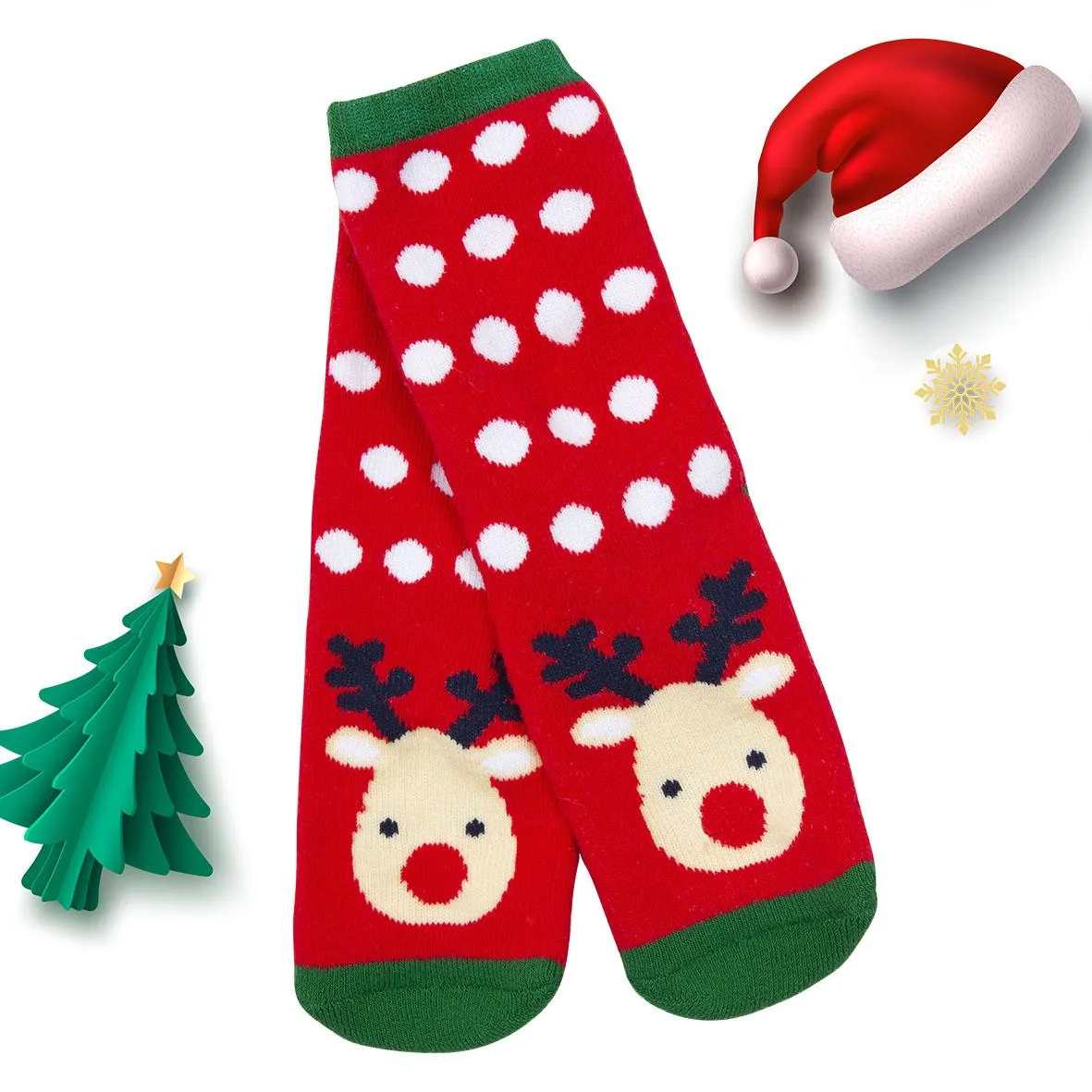 Mawi antiscivolo xmas renna e pois