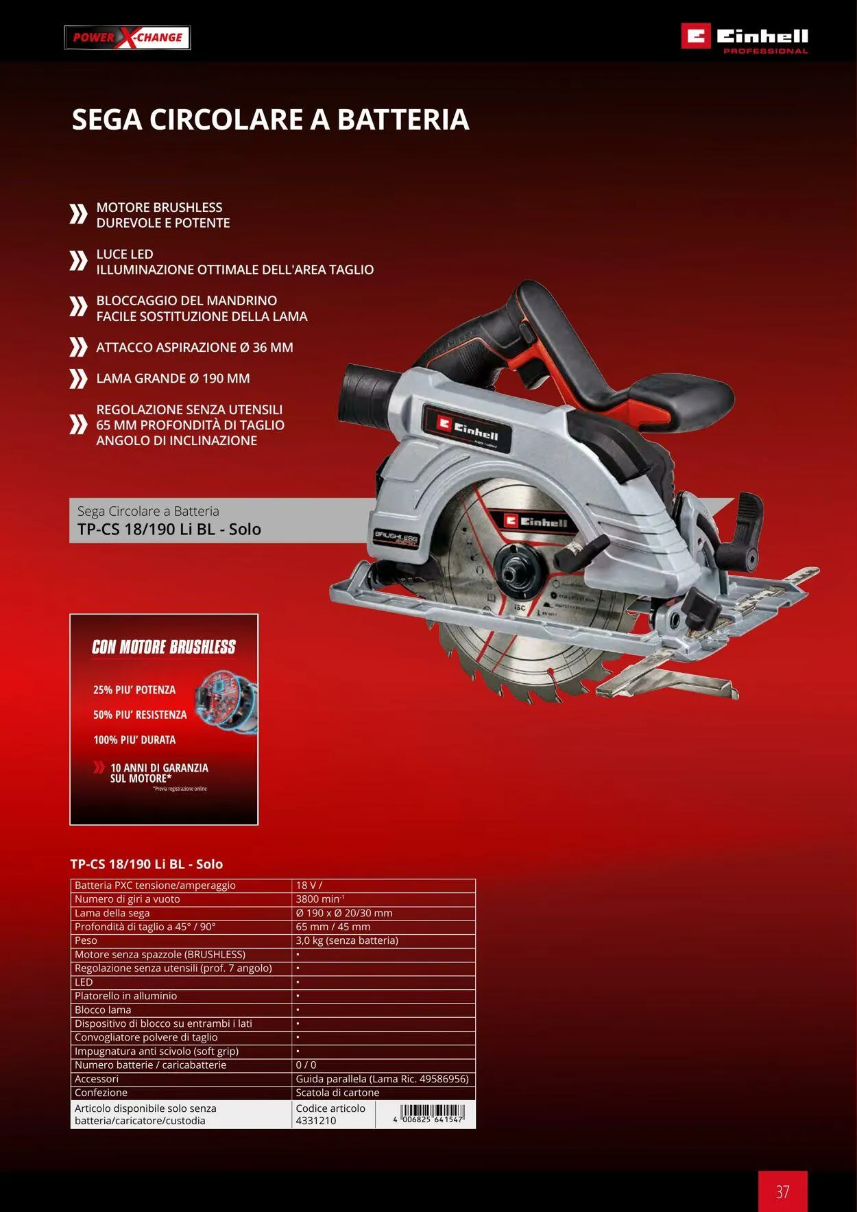 Einhell da 17 giugno a 17 dicembre di 2025 - Pagina del volantino 37