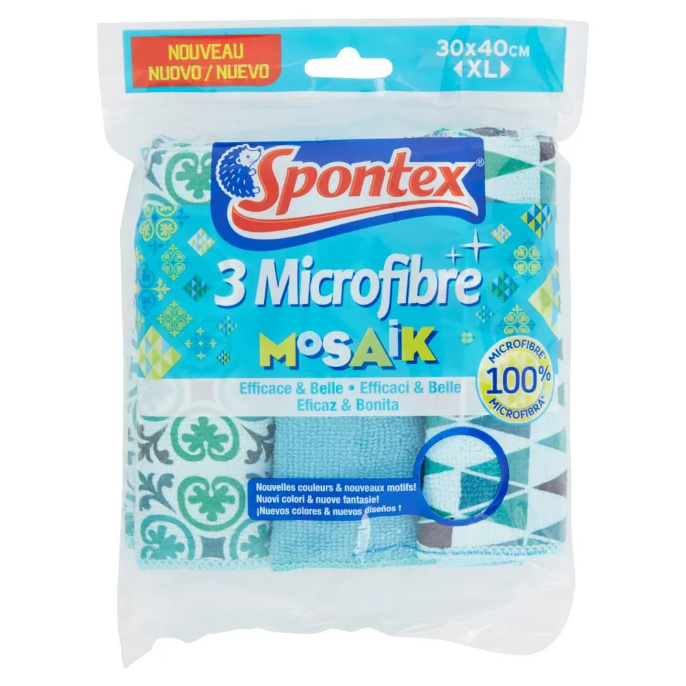 Spontex Microfibre Mosaik x3