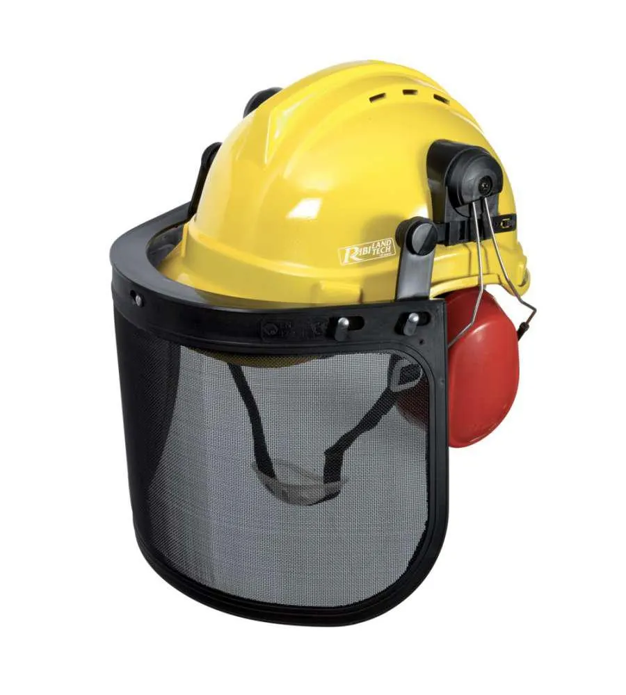 CASCO DI PROTEZIONE 3 IN 1 RIBIMEX "PRPROTC3EN1" CON VISIERA E TAPPI ANTIRUMORE