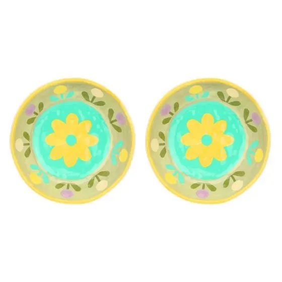 Set 2 piatti fondi in melammina Florianne primavera