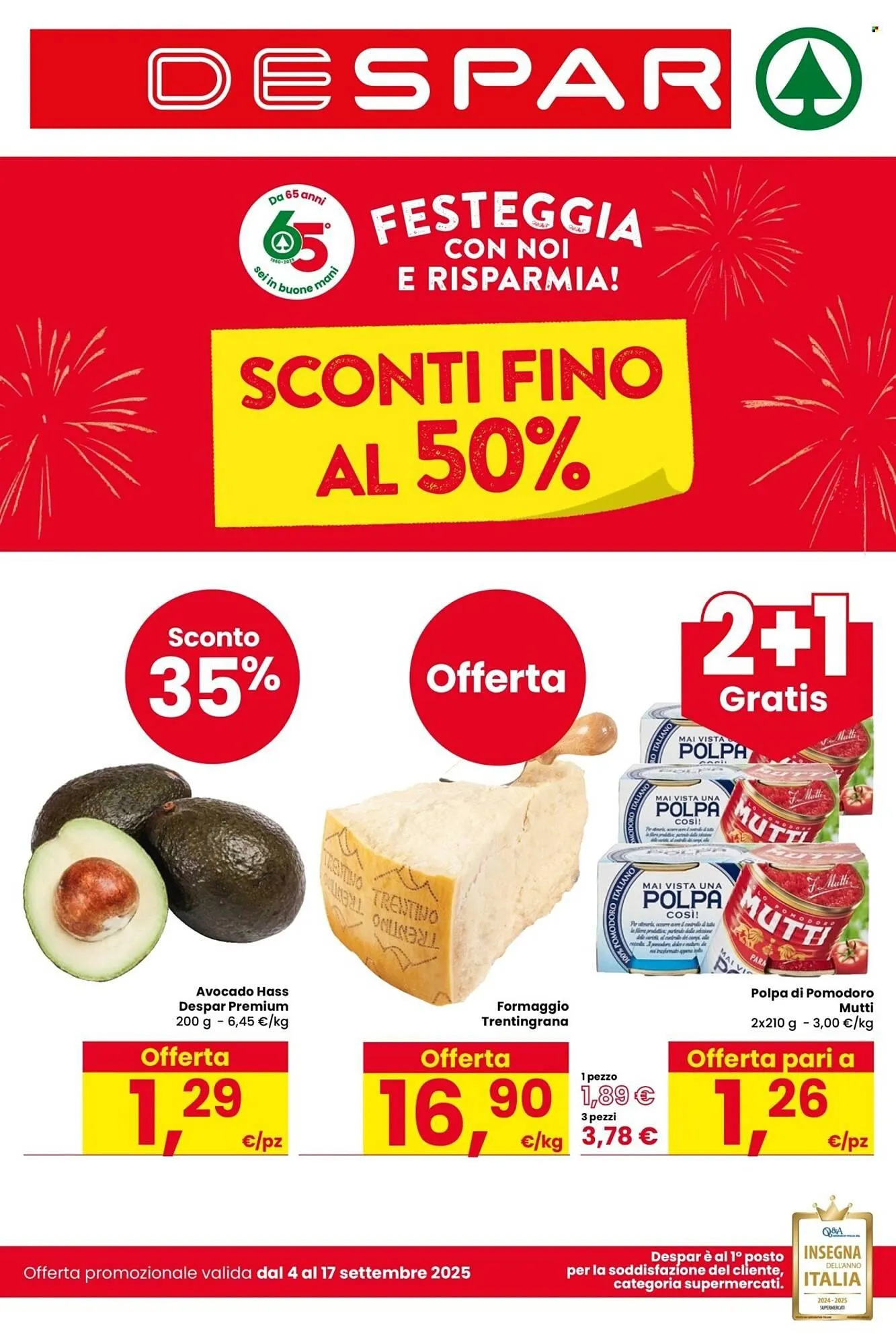 Volantino Despar da 4 settembre a 17 settembre di 2025 - Pagina del volantino 1