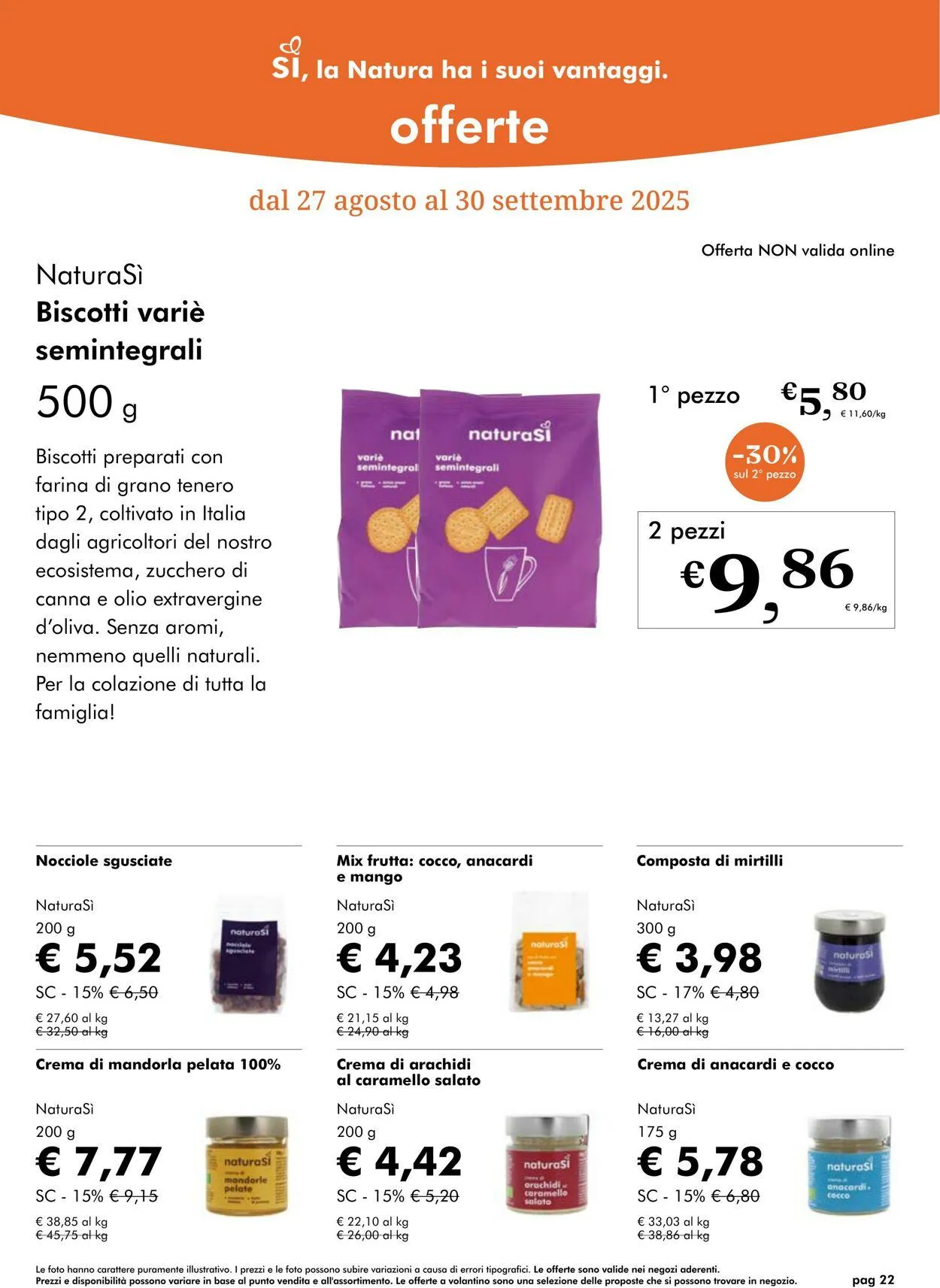 Natura Sì Volantino attuale da 25 settembre a 9 ottobre di 2025 - Pagina del volantino 22