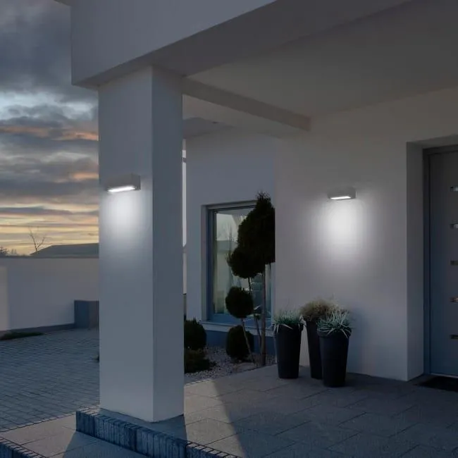 Applique moderno da esterno Valencia grigio IP54 1X E27 BOTLIGHTING